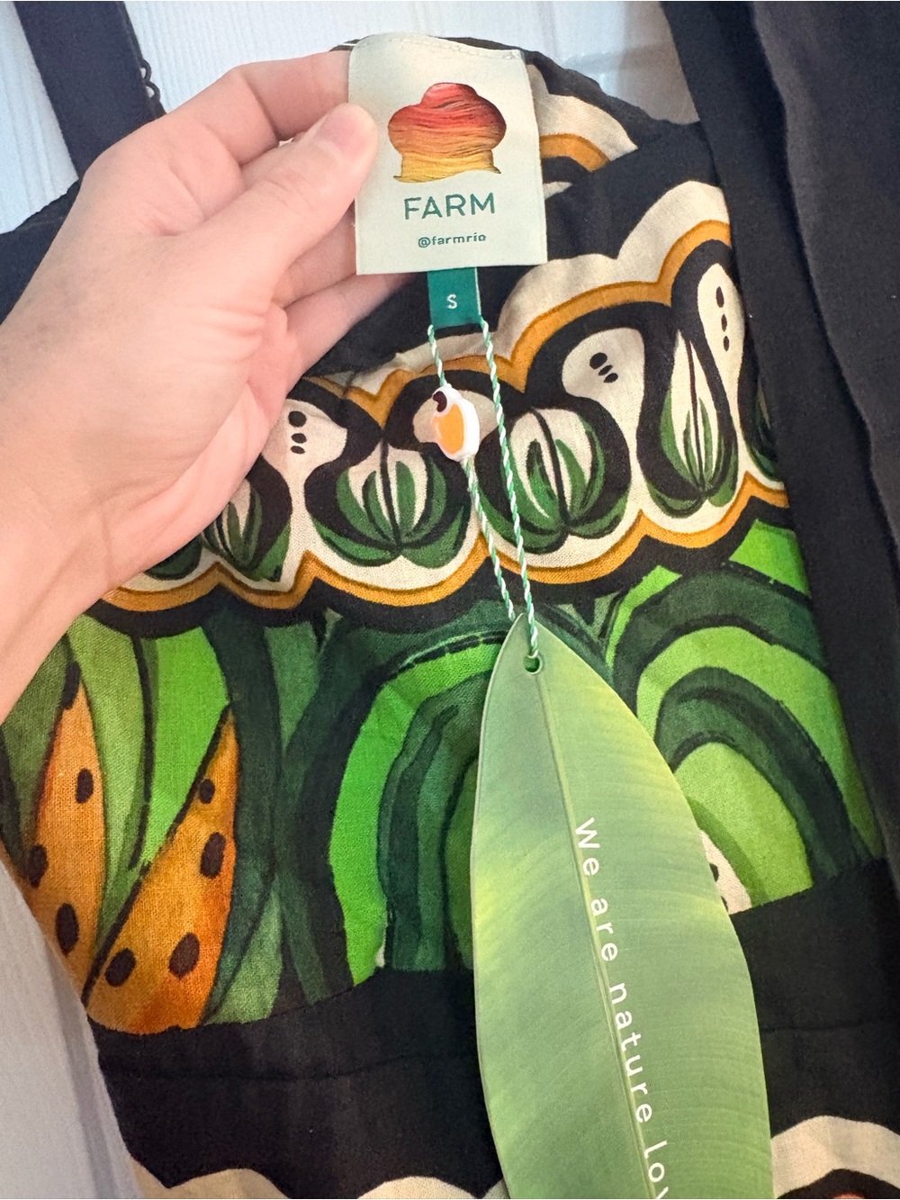 NWT Farm Rio Coconut Tree Flow Scarf Dress Size Small - Picture 6 of 6